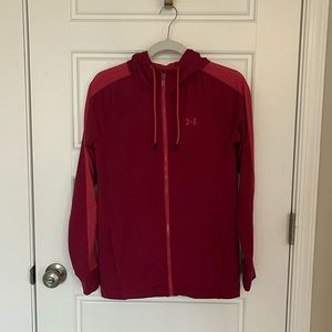 Under Armour Pink Hooded Zip Up Jacket | S